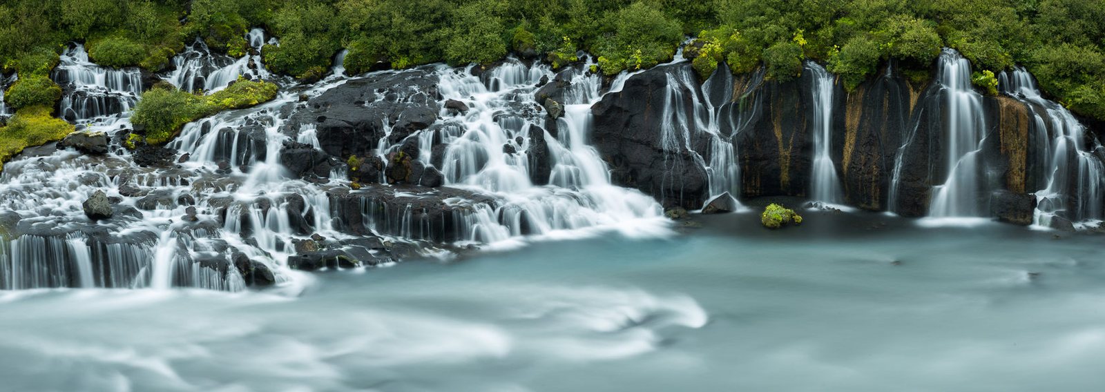 Водопад Hraunfossar, 2017 г.